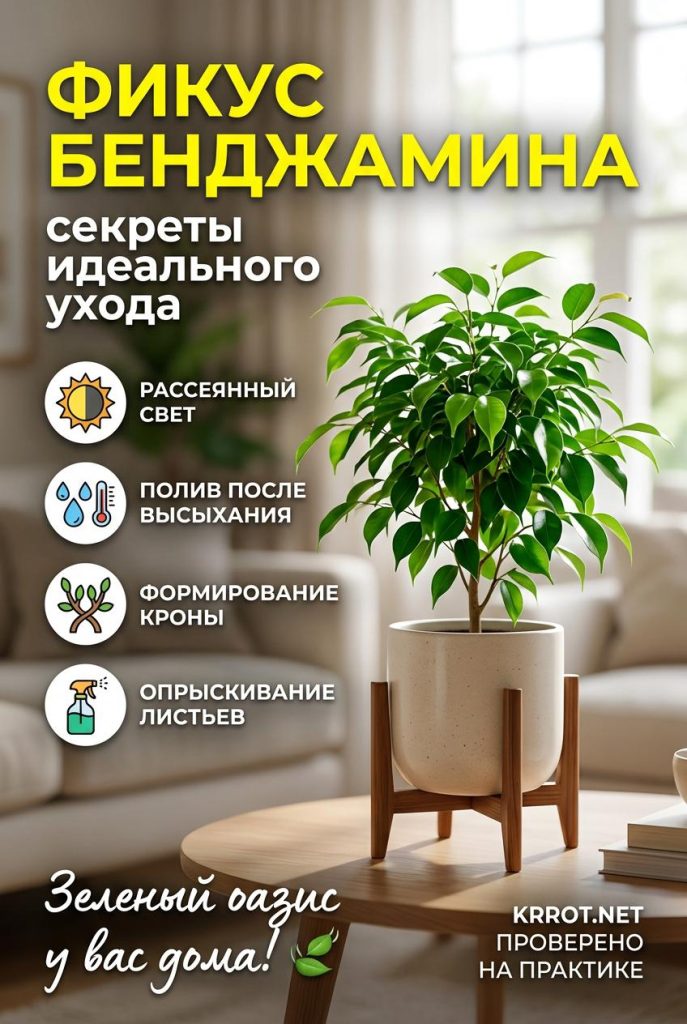 Как ухаживать за фикусом Бенджамина