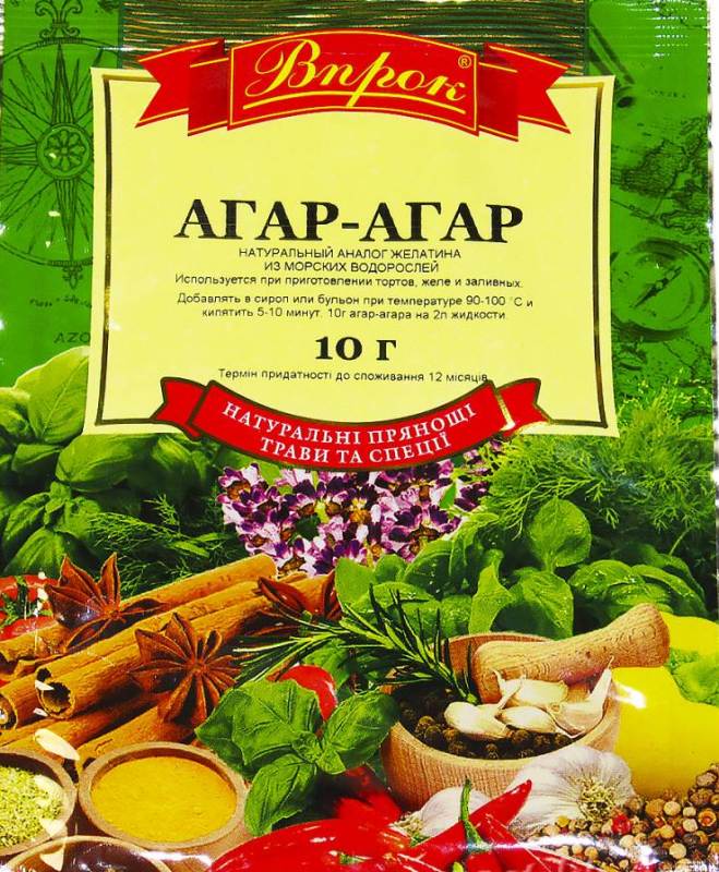 Агар-агар на основе морских водорослей – прекрасный желирующий продукт