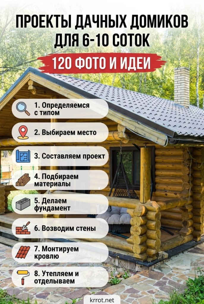 Проекты дачных домиков для 6-10 соток