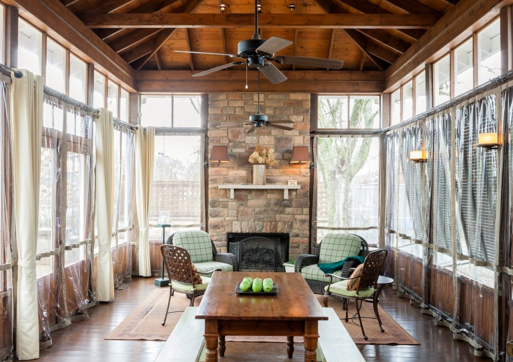 шторы в веранде