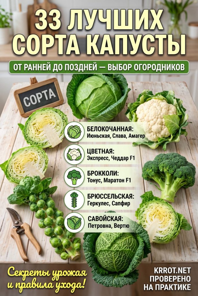 Виды и сорта капусты