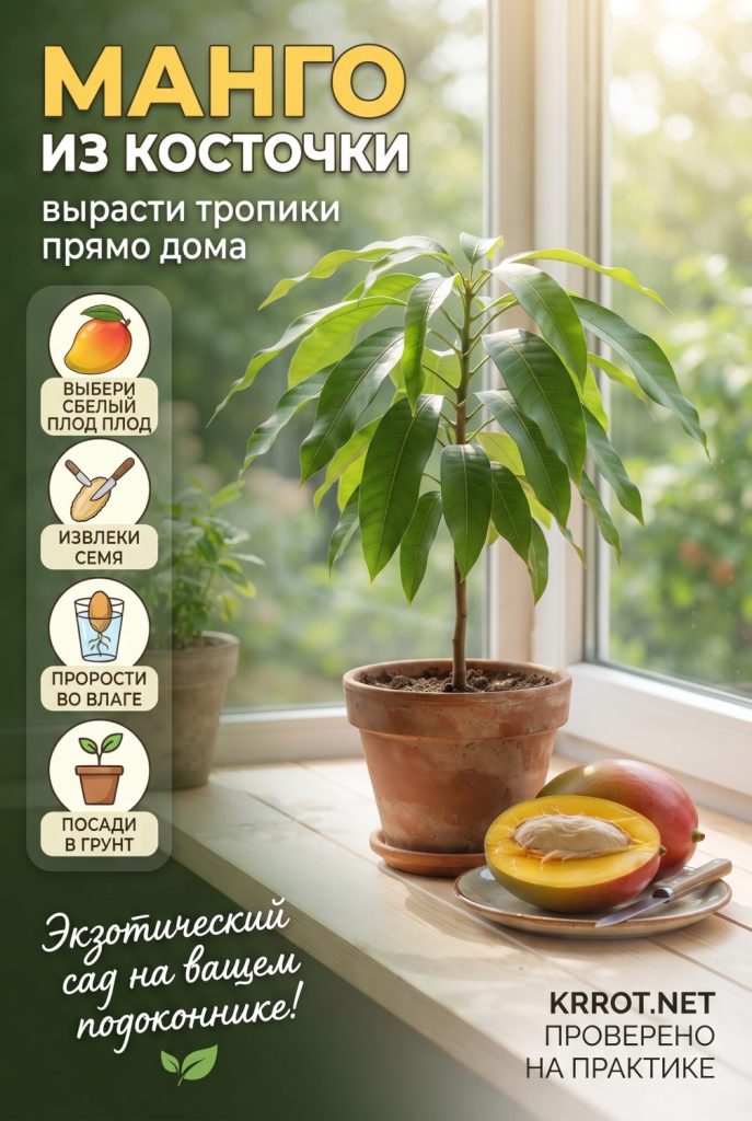 Манго описание, посадка и выращивание из косточки в домашних условиях