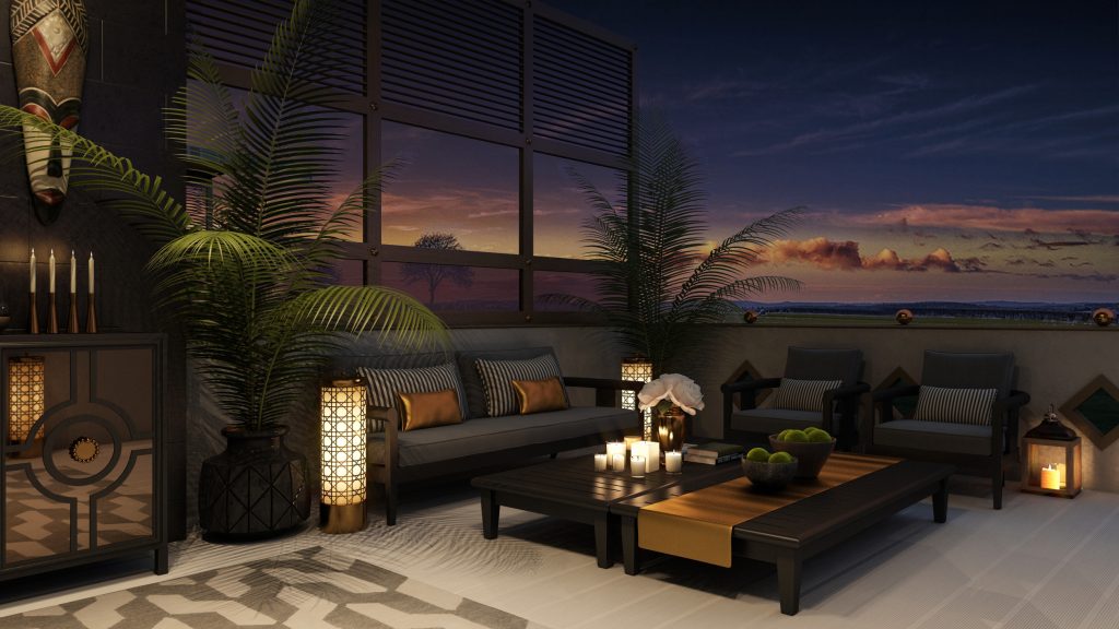 Патио в стиле арт-деко