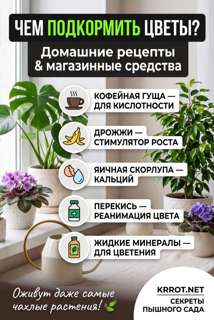 Чем подкормить комнатные растения