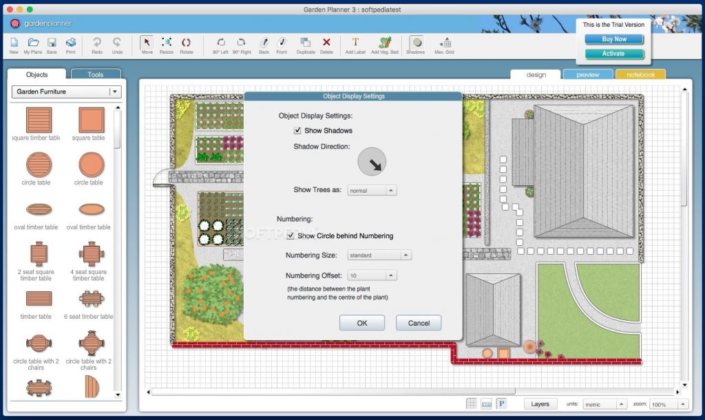 Составление плана-схемы с помощью программы Garden Planner