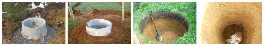 Установка бетонных колец