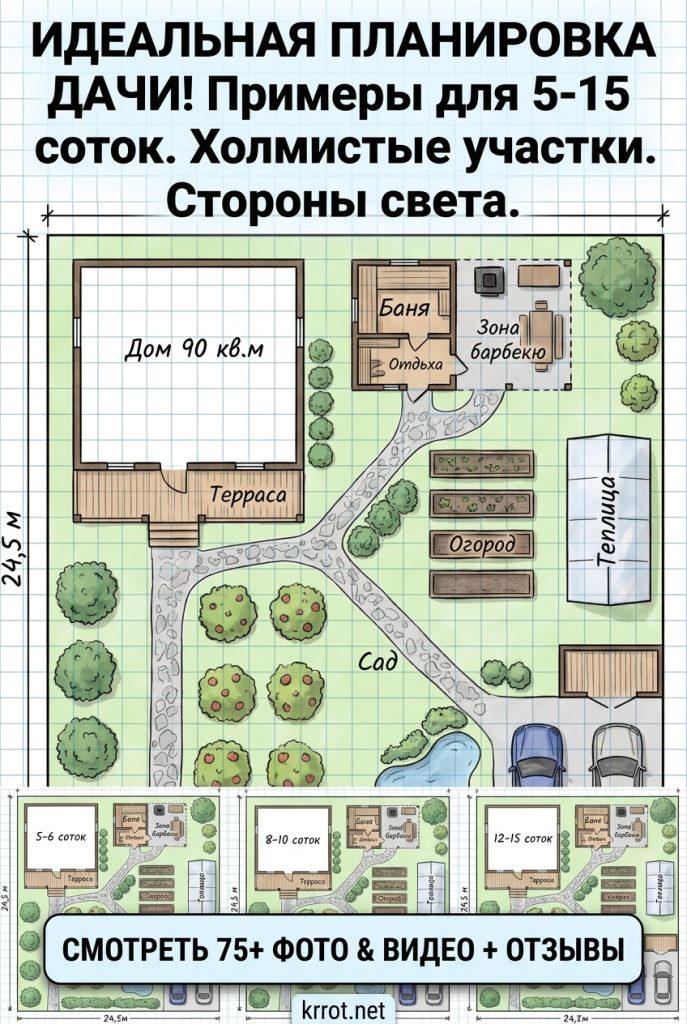 Принципы планировки дачного участка