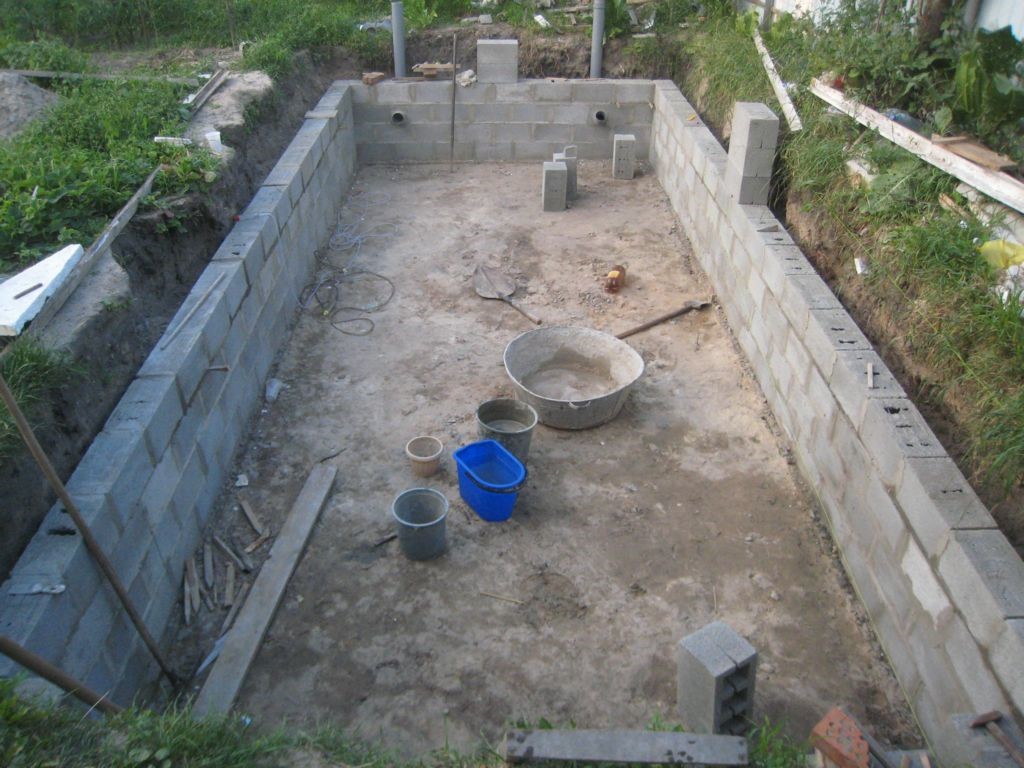 Фундамент для зимней теплицы