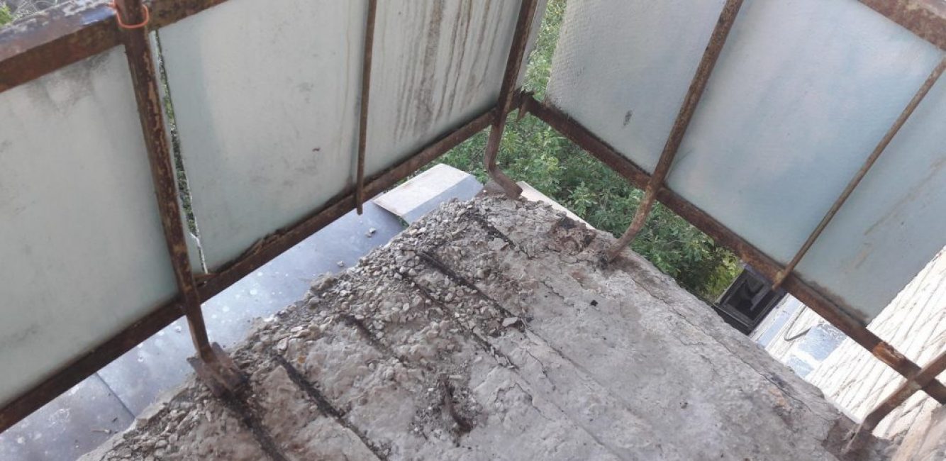 Плита балкона требует восстановления