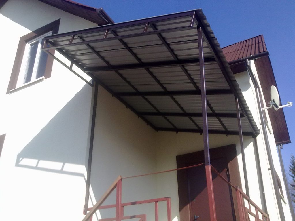 Навес из профнастила