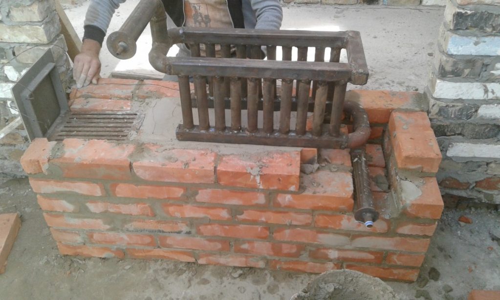 Кирпичная печь с водяным контуром