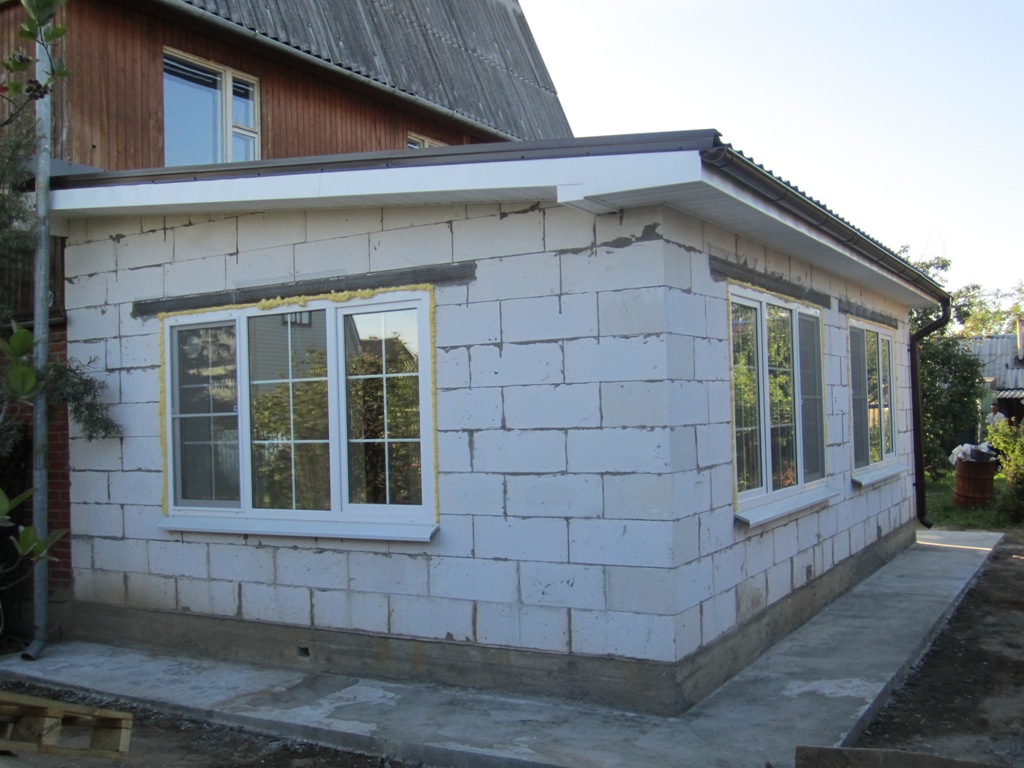 Пристройка из пеноблоков