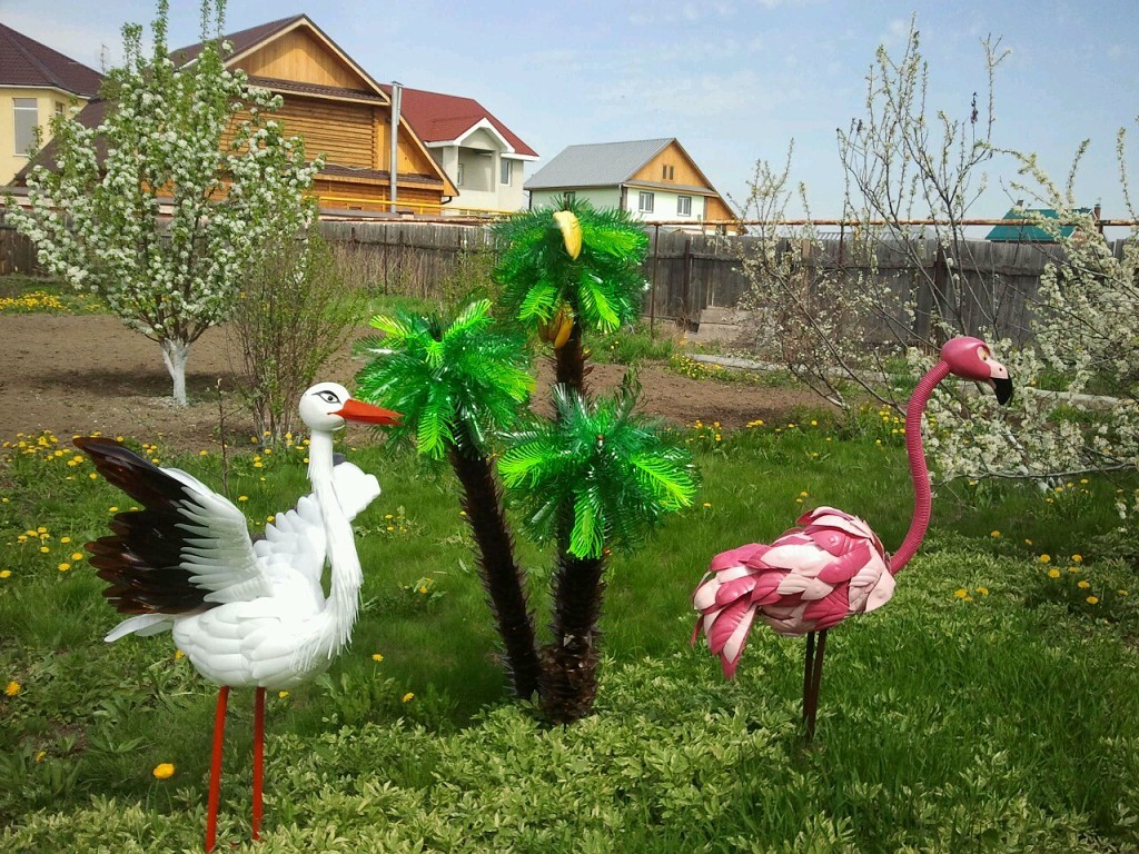 Дачные поделки из пластика