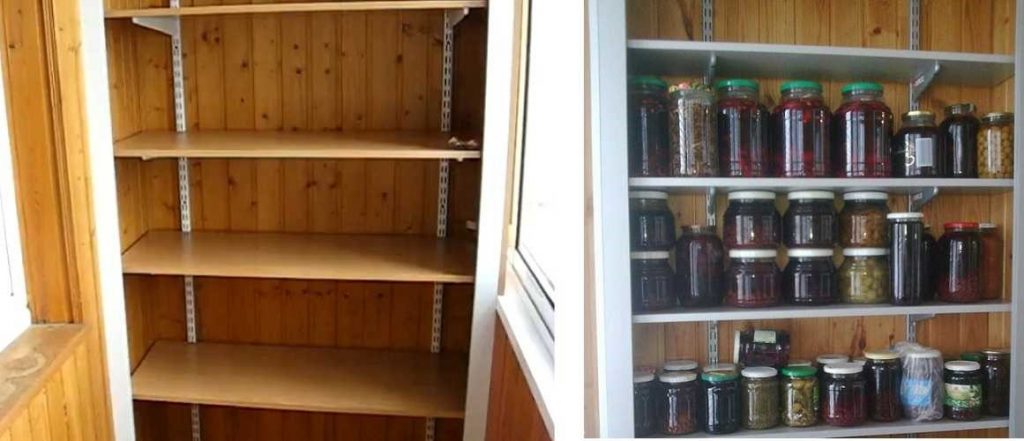 Магазинные кронштейны в балконных шкафах