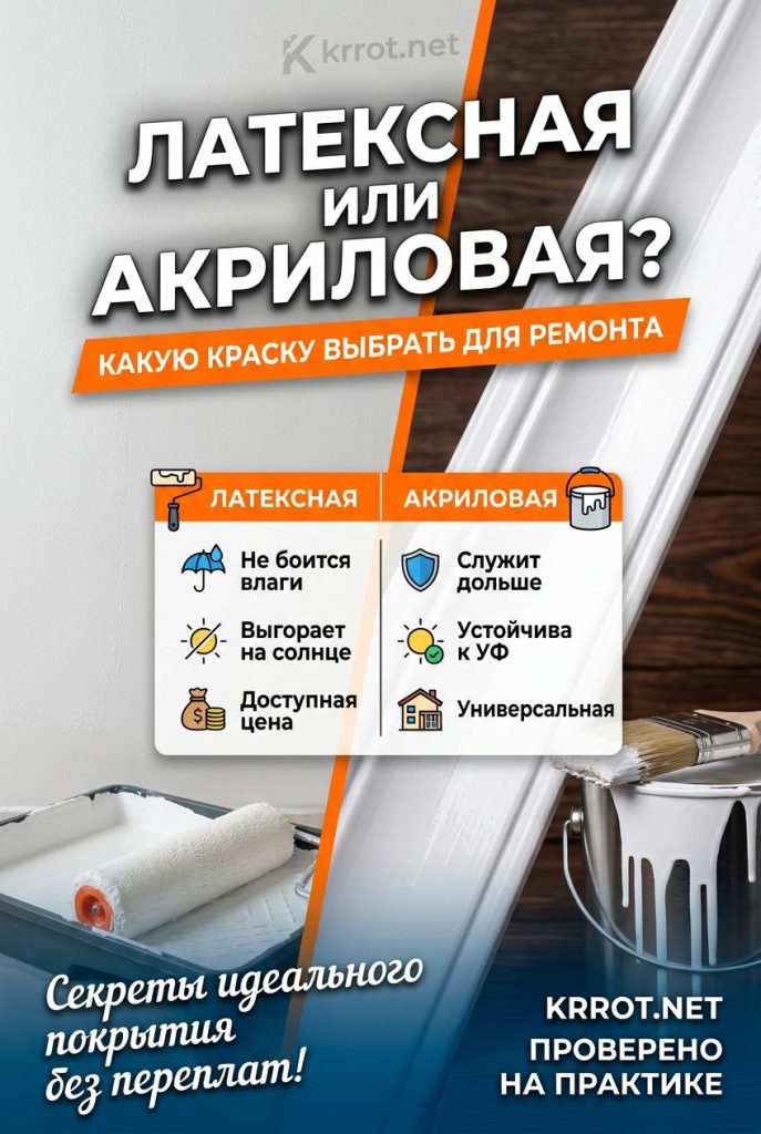Латексная краска или акриловая: что лучше
