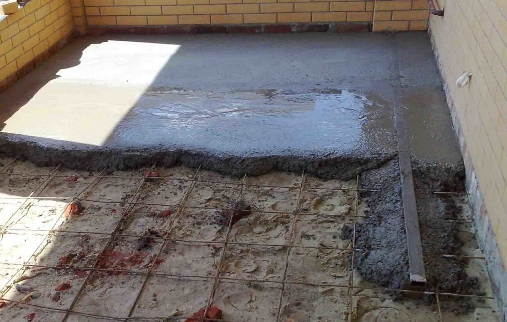 Чистовой слой бетонной стяжки