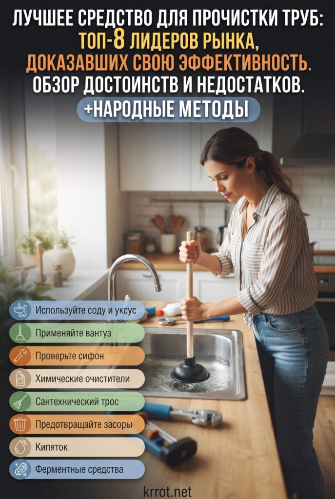 Лучшее средство для прочистки засорённых труб