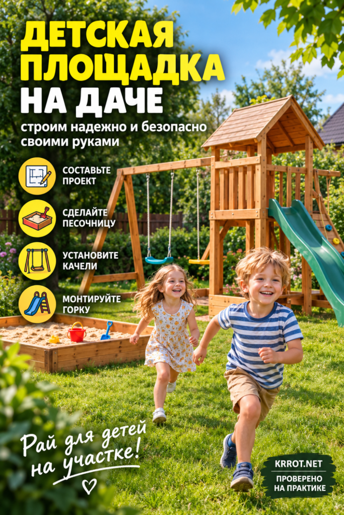 Детская площадка на даче своими руками