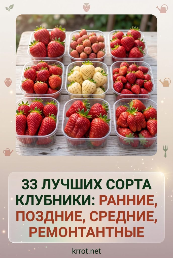 Разные сорта клубники в лотках