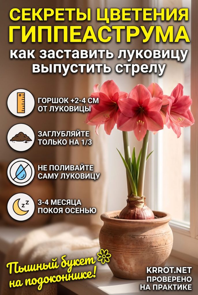 Цветок гиппеаструм или амариллис домашний