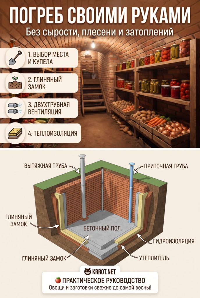 Как сделать погреб в частном доме или на даче своими руками