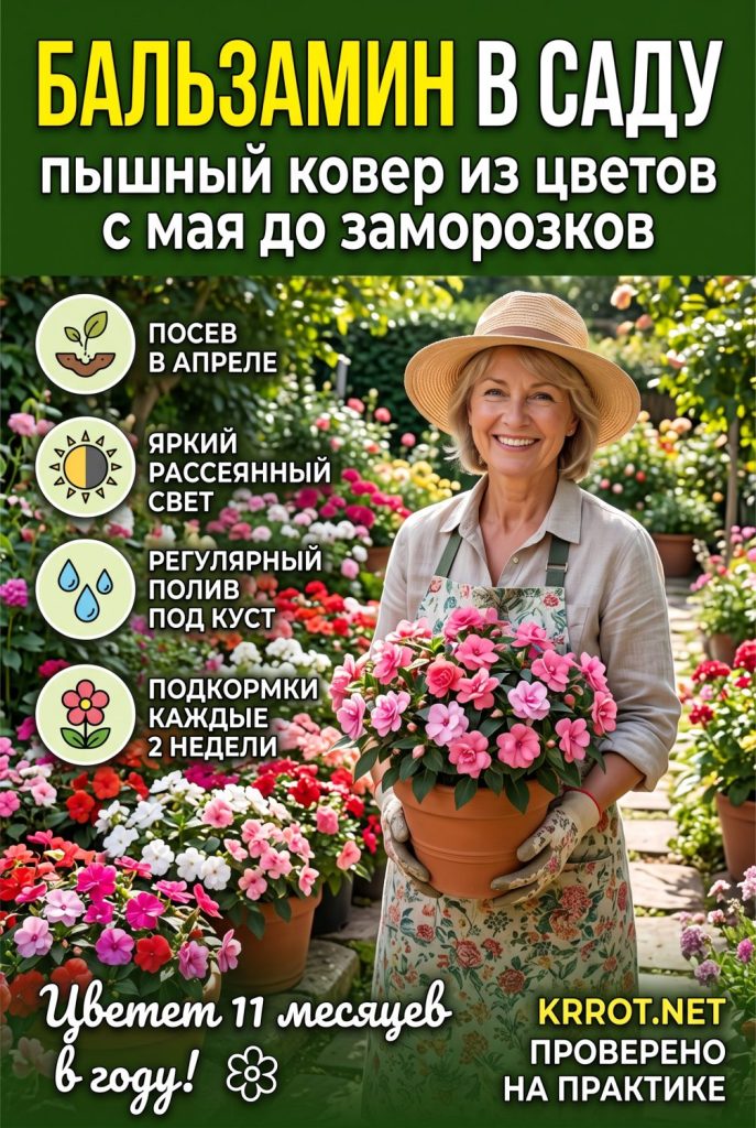 Как вырастить бальзамин в саду