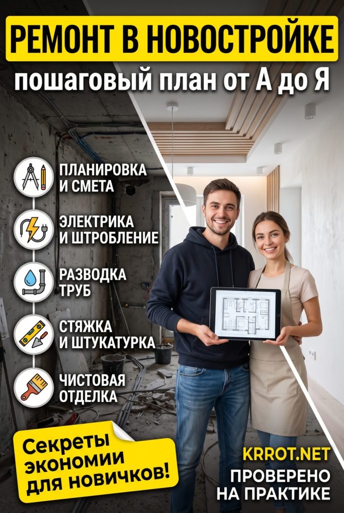 Поэтапный бюджетный ремонт в новостройке своими руками