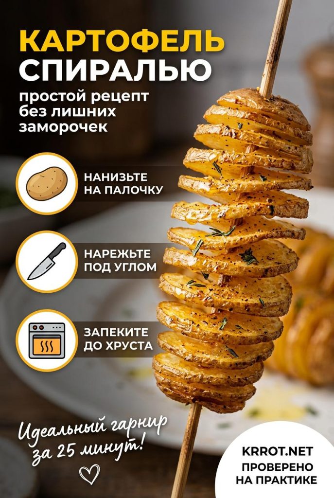 Инструкция как нарезать картофель спиралью