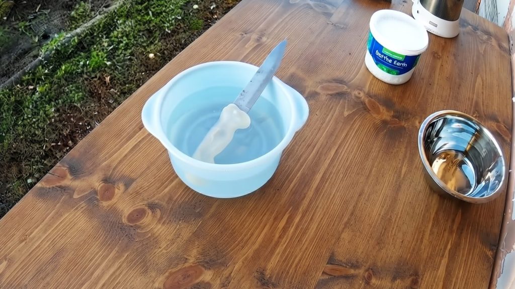 Фиксация формы в воде