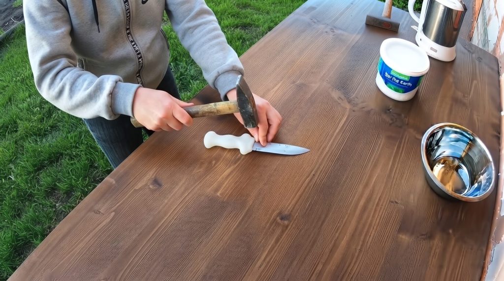 Краш-тест рукоятки ножа