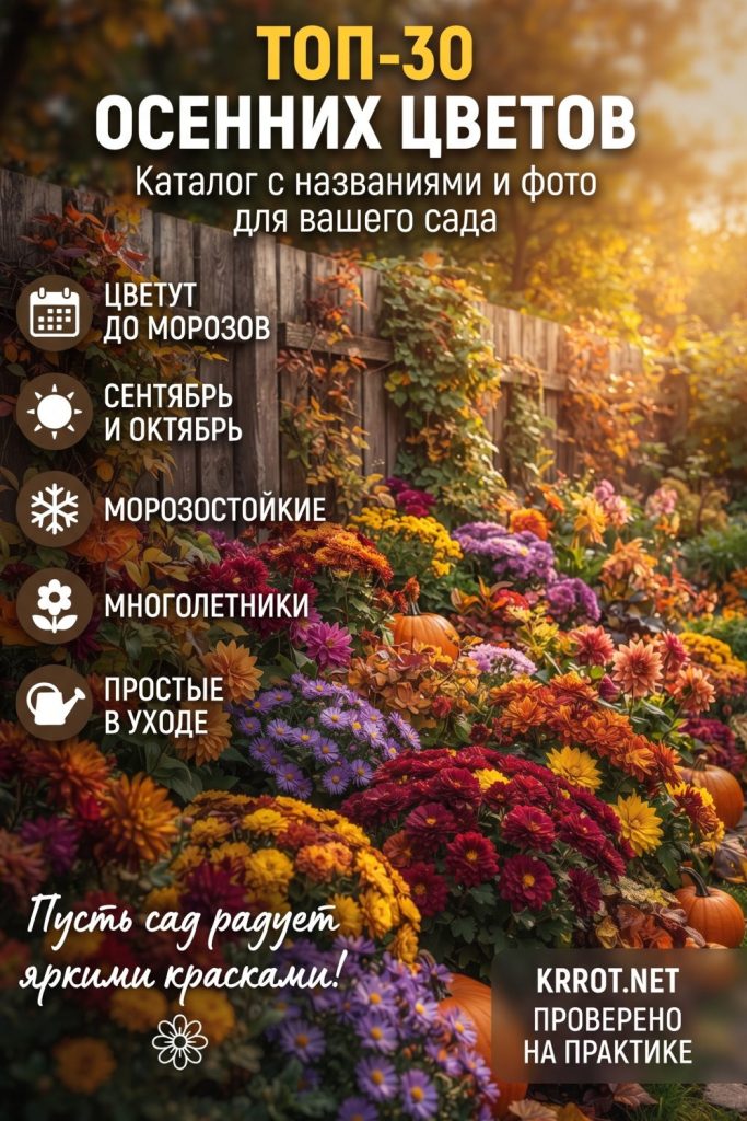 Осенние цветы в саду названия и фото