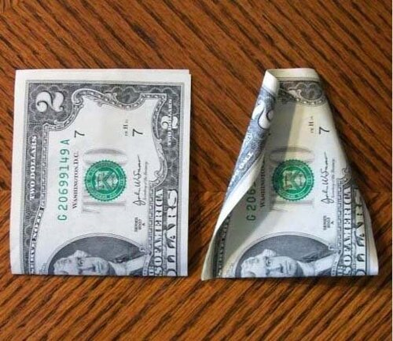 Сгибание купюры