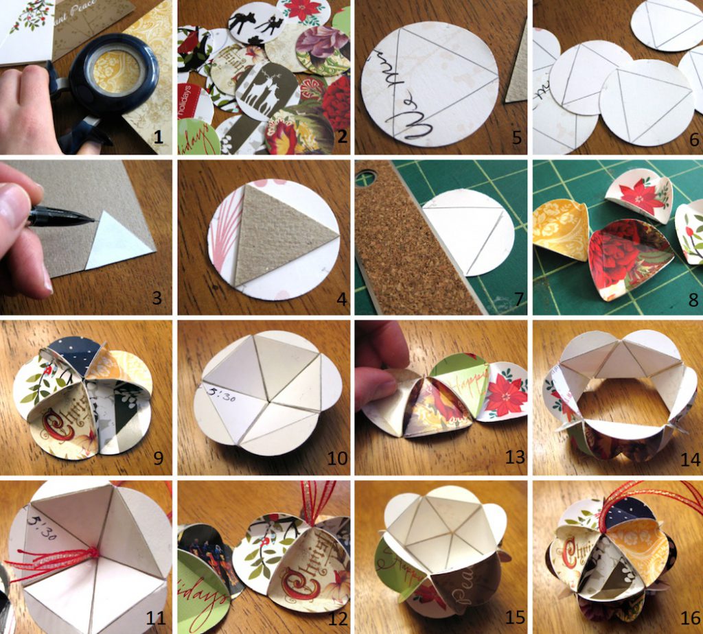 Фото-инструкция по изготовлению картонных шаров