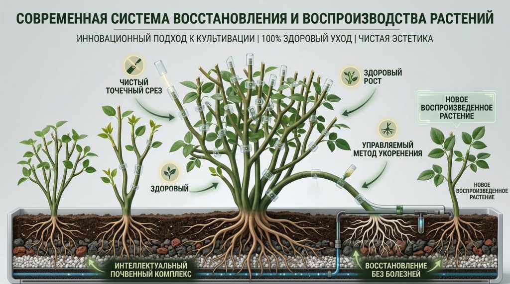 Размножение розы отводками