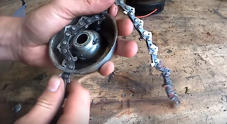 Вдеваем цепь