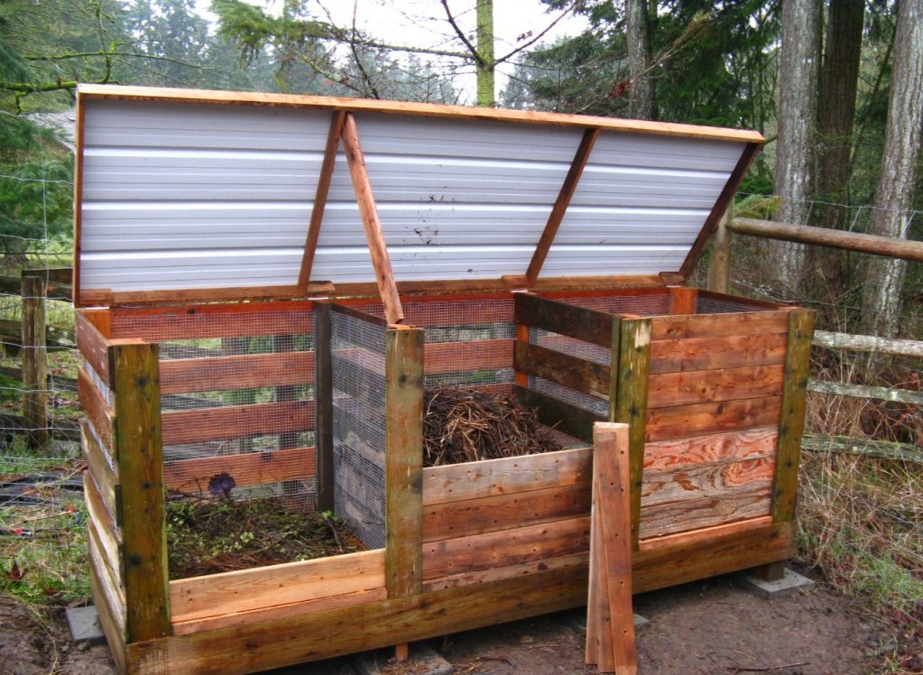 Ящики для получения компостной смеси