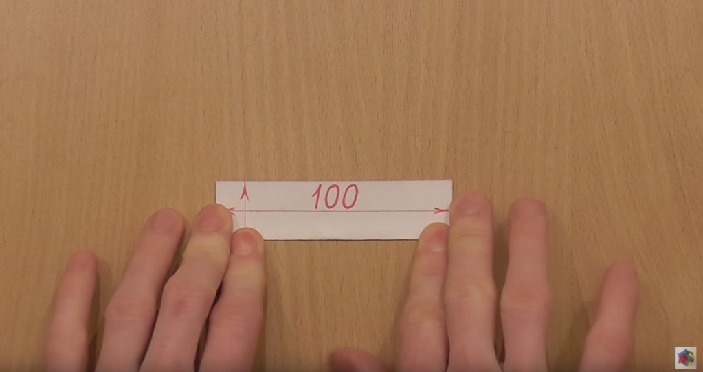 Складываем каждую половину ещё раз пополам