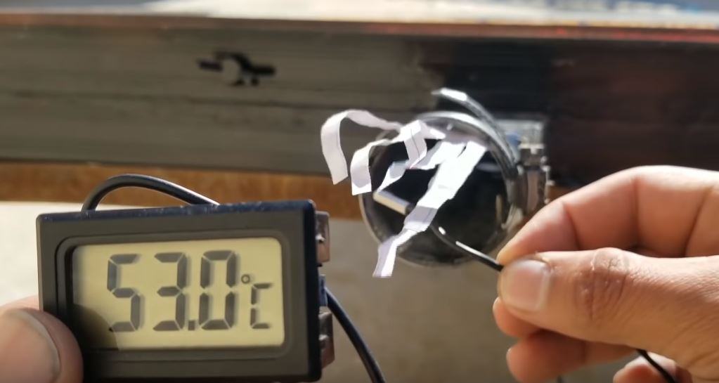 змеряем температуру на выходе коллектора