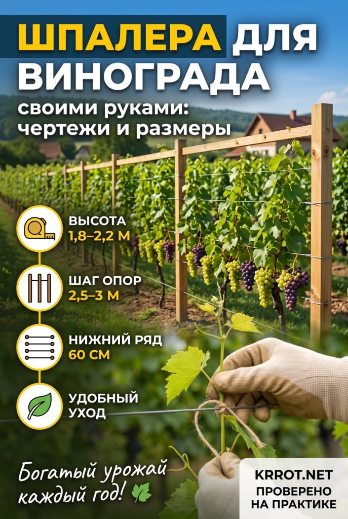 Делаем шпалеру для винограда