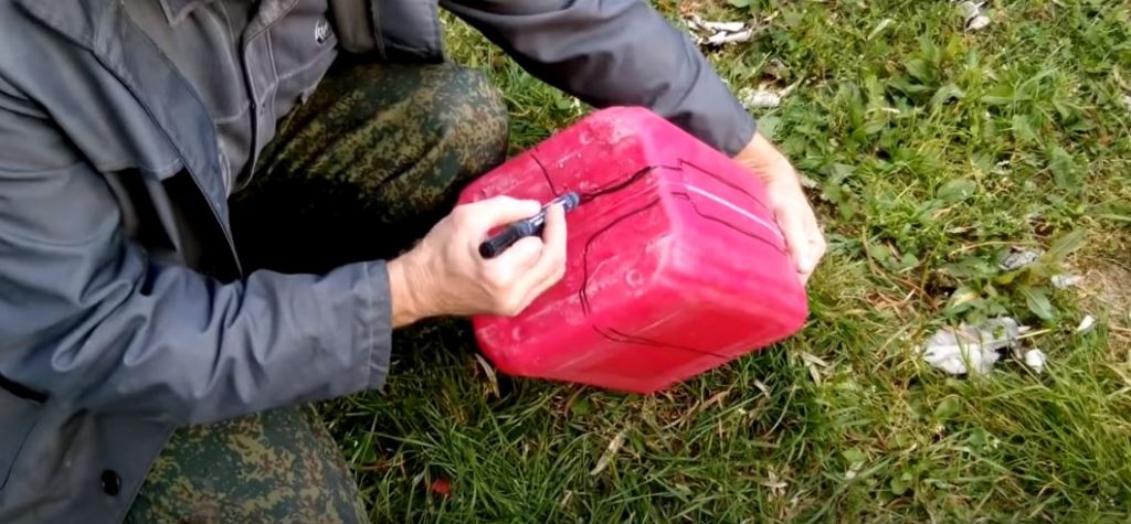 намечаем контур