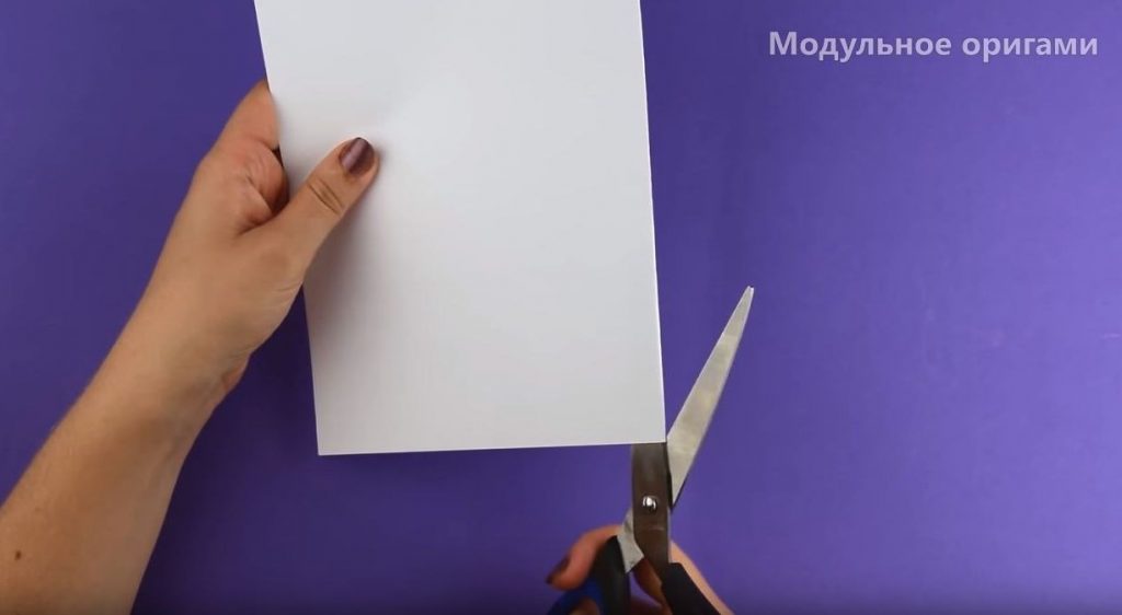 Разрезаем по сгибу