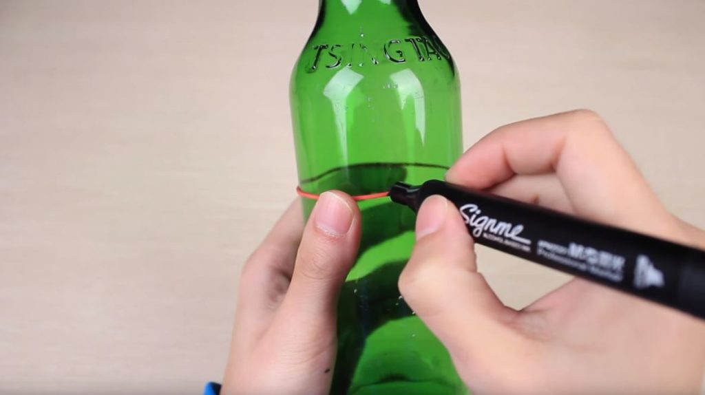 переносим отметки на стекло