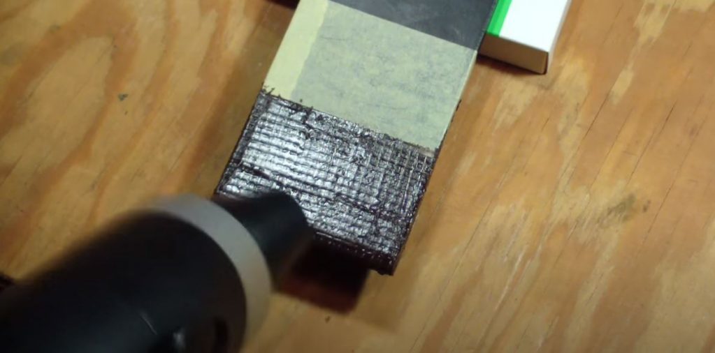 Высушиваем поверхность феном