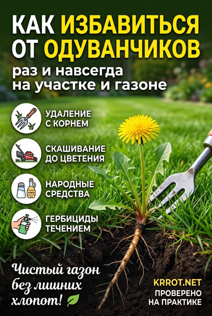 Как навсегда избавиться от одуванчиков
