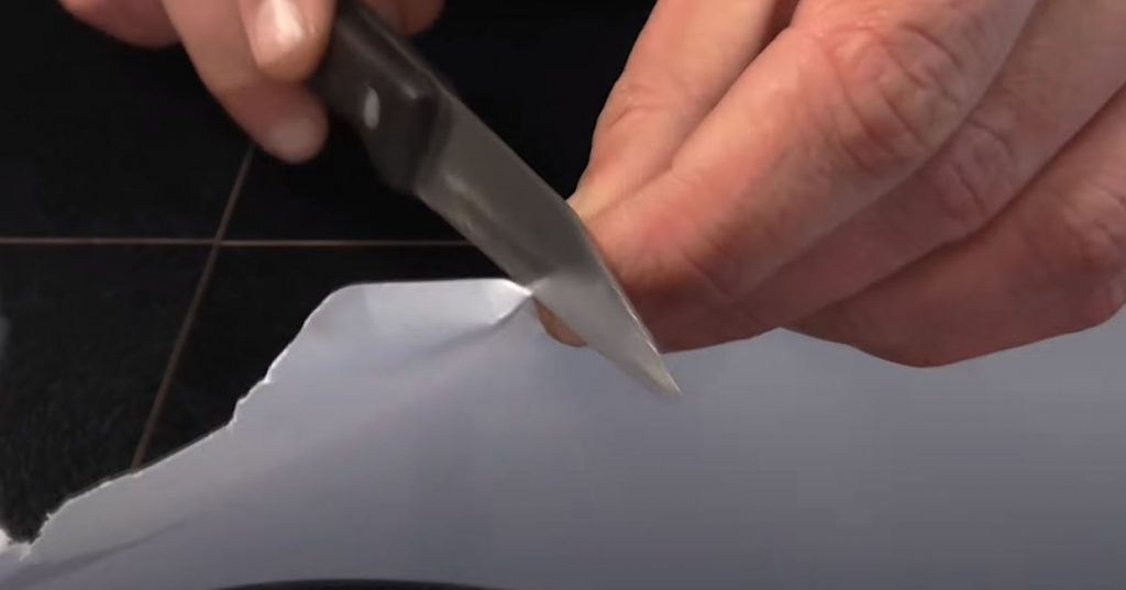 проверяем остроту ножа