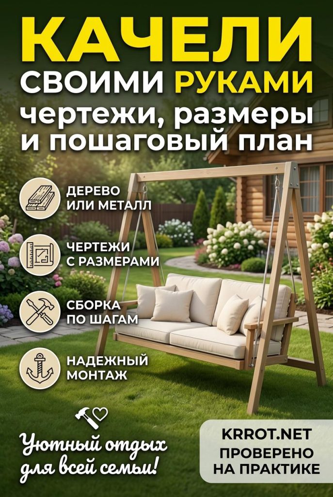 Качели для сада своими руками