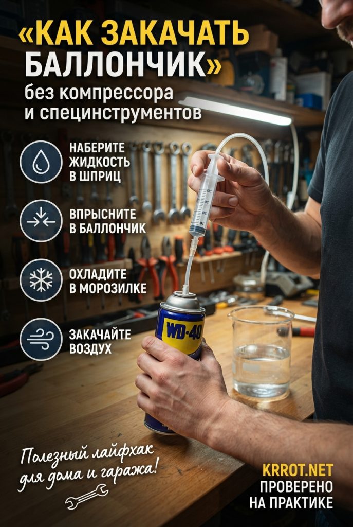 Как закачать баллончик в домашних условиях
