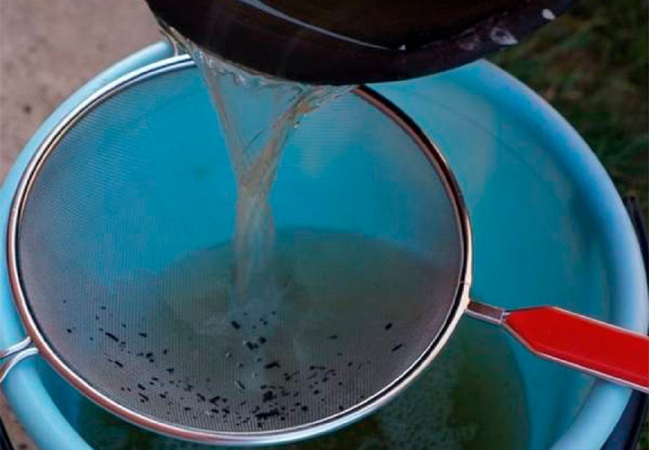 Приготовление зольного раствора