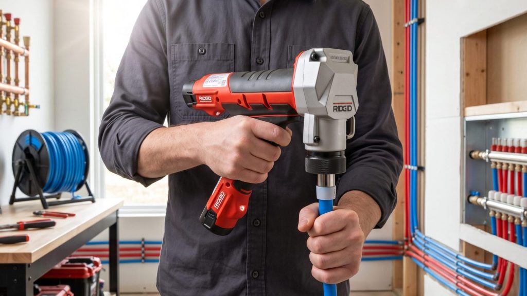 Первая в отрасли автовозвратная головка: RIDGID показала PEX-расширитель для сантехников