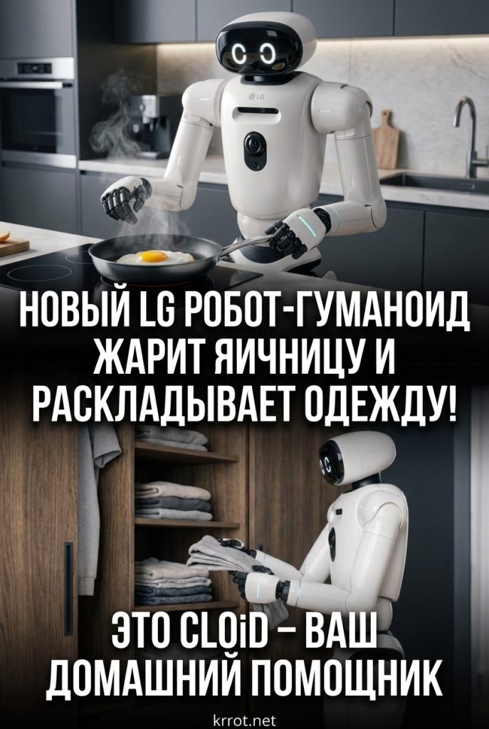 Робот от LG жарит яичницу и раскладывает одежду по шкафам — знакомимся с гуманоидом CLOiD